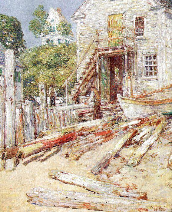 Childe Hassam Rigger's Shop at Provincetown, Mass oil painting image